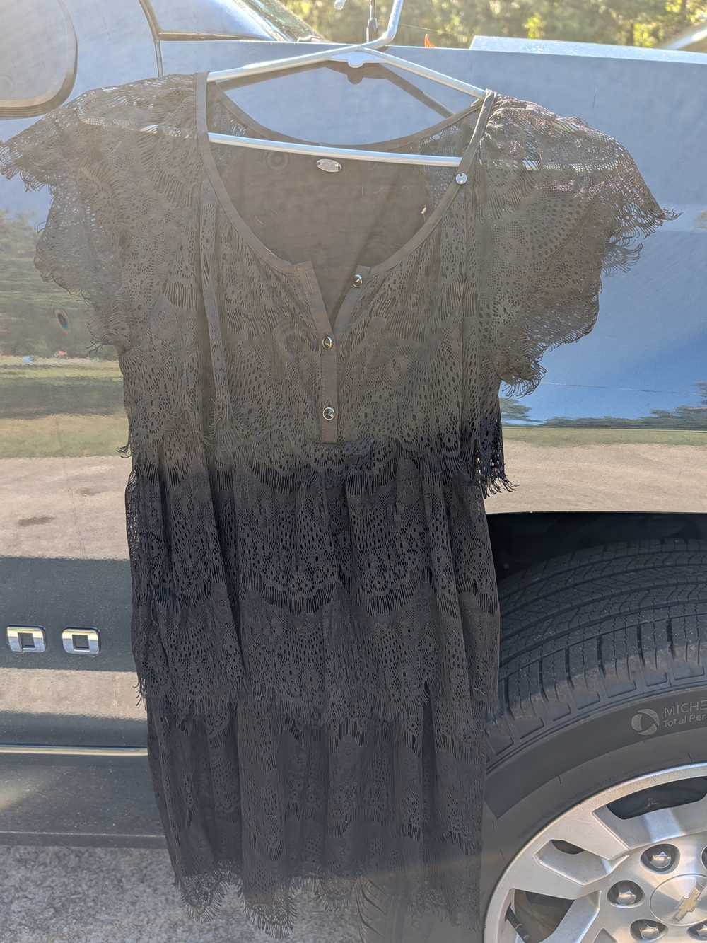 Guess Black Lace Mini Dress